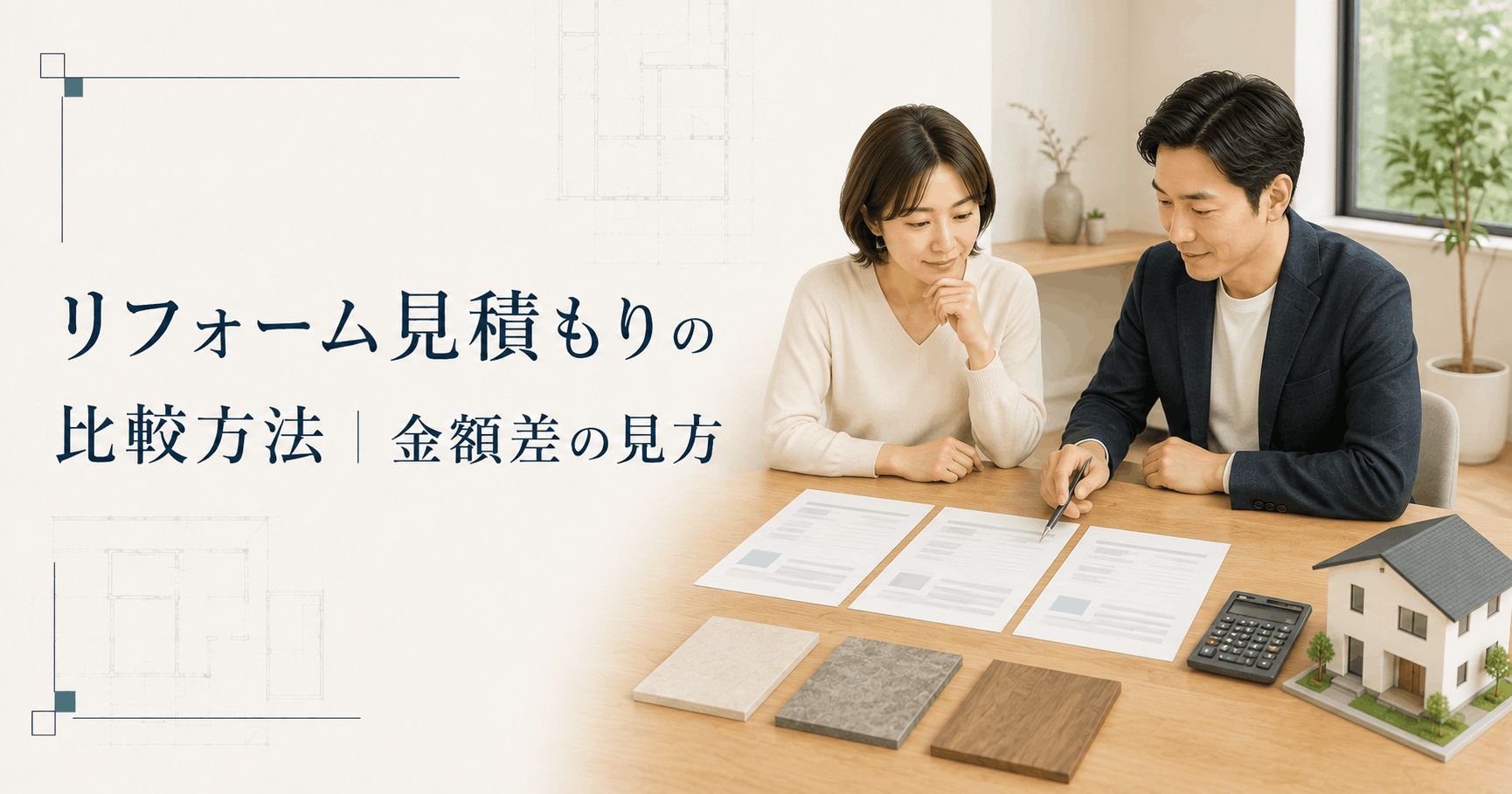 リフォーム見積もりの比較方法｜金額差の見方