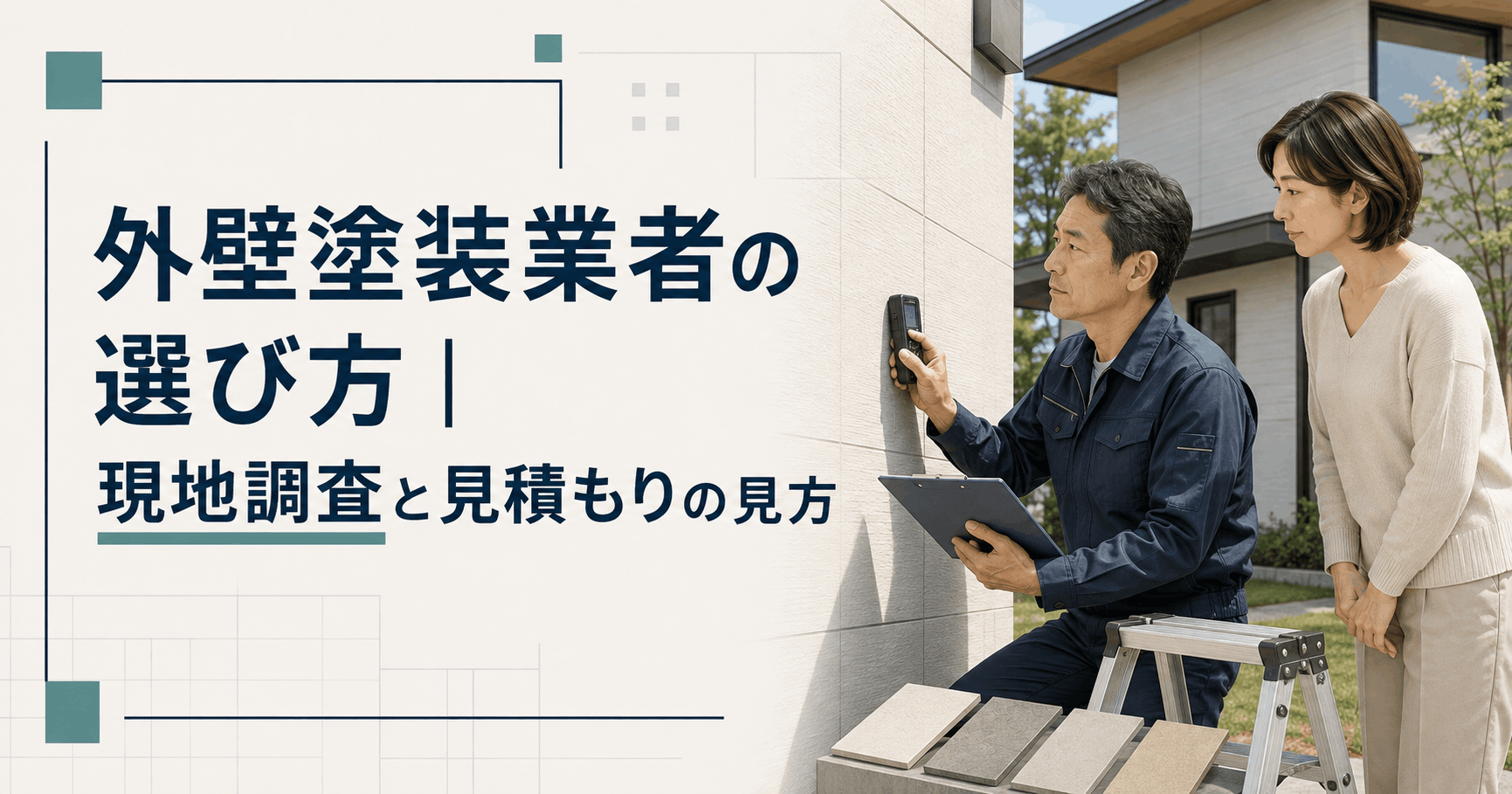 外壁塗装業者の選び方｜現地調査と見積もりの見方