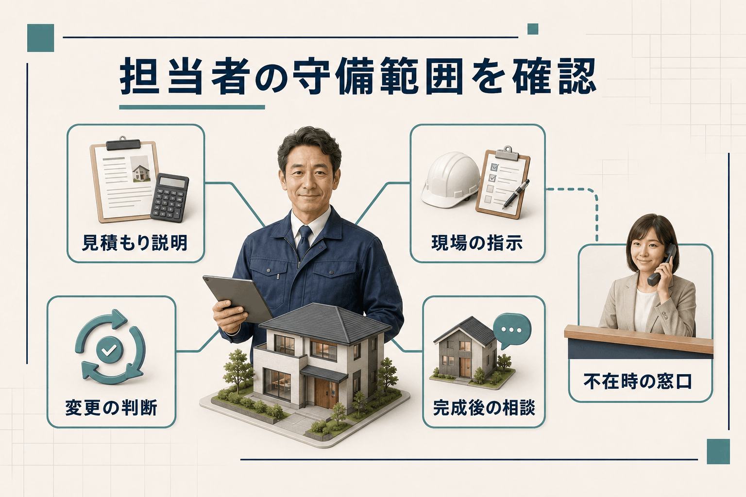 小さな会社ほど、担当者の守備範囲を聞いておく